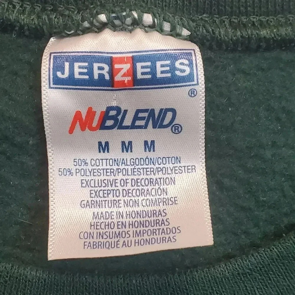 Merry Christmas I'm Durnk Mens Sweater Green Medium Pullover Jerzees NuBlend Fun - Picture 3 of 12